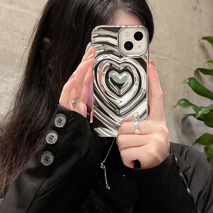 3D Heart Water Ripple iPhone Case, Cute iPhone Gothic case for her Phone Case 1   