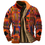 African Kente Style Warm Jacket, Patchwork Pattern Casual Festival Out Door Jacket Men - plus size loveyourmom Love Your Mom Zhlls02 002 2XL 