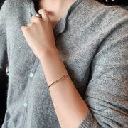 Plated Bamboo Bangle Bracelet, Minimal Bangle Bracelet, Gift For Her 1 1   