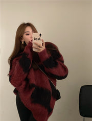 Casual Women's Loose Round Neck Pullover Sweater Coat loveyourmom 1   