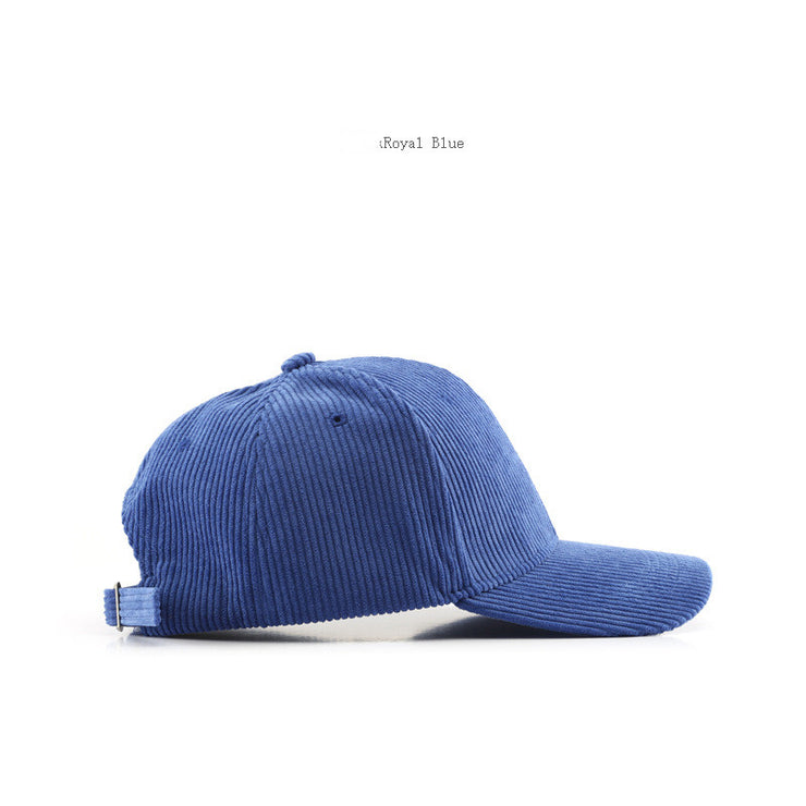 14 Colors Fashion Corduroy Hats,Baseball Cap,Casual Outdoor Hat,Travel Unisex Hat, Light Board Curved Brim Cap 1 1 Royal Blue  