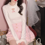 Soft Warm Plush Knitted Cake Dress, Pink A-Line Skirt, Aesthetic Japanese Dress, Cute Popular Streetwear Dress, Popular Lace up Dress 1 1   