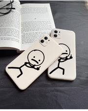 Stickman Matchman iPhone 14 Case, Cute Funny Cartoon Phone Case for iPhone 14 Pro Max, Soft Silicone Cover Shell Phone Case 1   