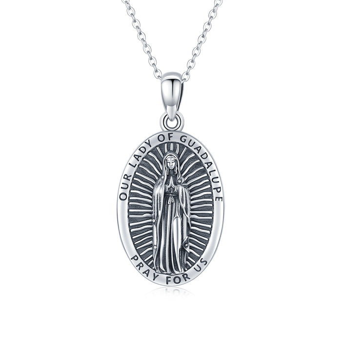 Our Lady of Guadalupe Pendant Necklace, Stainless Steel Chain Religious Virgin Mary Pendant Necklace iphone case 1   