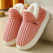 Full Heel Wrap Cotton Shoes Fleece Lined Platform 1 1 Pink 36to37 