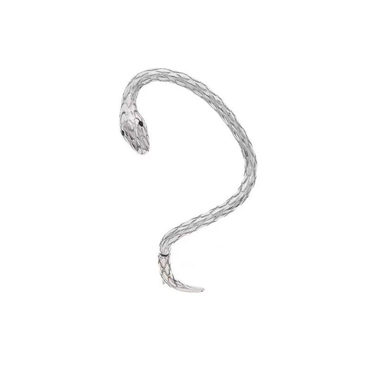 Silver Snake Earring, Aesthetic Jewelry Earrings For Women, Snake Front Back Stud Earrings, serpent ear jacket, unique earrings ,snake jewelry 1 Love Your Mom Silver Left ear 