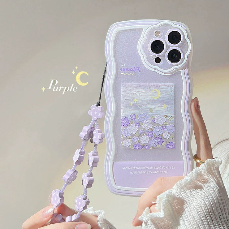 Purple Moon Flower Star Sweet Wavy iPhone case for iPhone14 13 12 11 Phone Case 1   