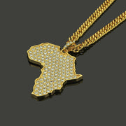 Vintage Africa map Pendant Necklaces , Hip Hop Trap Streetwear 1 1   