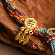 Buddha Stones Tibetan Om Mani Padme Hum Dreamcatcher Luck Colorful Reincarnation Knot String Bracelet loveyourmom Love Your Mom   
