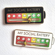 Social Battery Pin, Funny Social Mood Brooch Pin, Social Battery Lapel Pin Gift loveyourmom Love Your Mom   