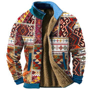 African Kente Style Warm Jacket, Patchwork Pattern Casual Festival Out Door Jacket Men - plus size loveyourmom Love Your Mom Zhlls02 010 2XL 