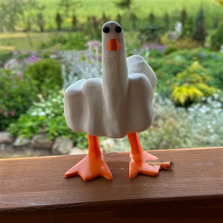 Middle Finger Duck Resin Decoration, Cute Funny Co worker office friend her him gift loveyourmom Love Your Mom   