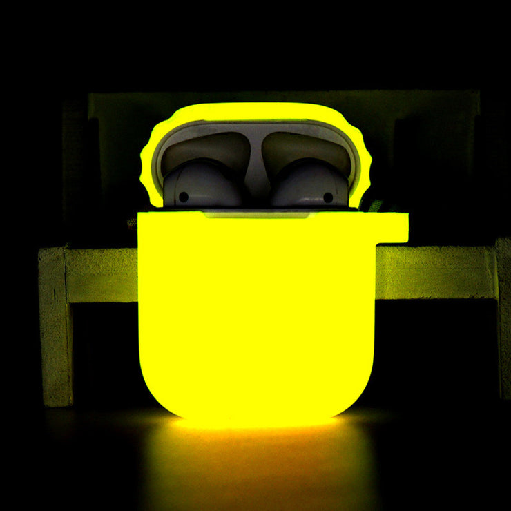 Glow Neon AirPods Pro Silicone Case, Luminous Glow In The Dark Rave reflective cool AirPods Pro Cover 1 1 Yellow AirPods1 2 