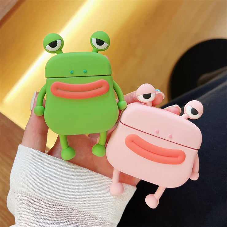 Cute Cartoon AirPods Proc cover case gift, Green Pink AirPods Silicone Soft Shell 1 1   