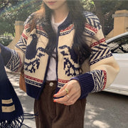 Women's Small Retro Japanese Style Lazy Short Sweater Coat loveyourmom Love Your Mom   