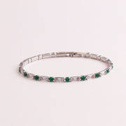 Green Zircon Bracelet For her, Emerald Look 1 1   