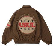 Detroit Retro Embroidery Coat Jacket, Streetwear Vintage Rave Motorcycle Jacket, Unisex Bomber loveyourmom Love Your Mom   