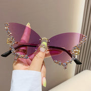 Butterfly Sunglasses, Encrusted Rim Sunglasses 1 1 Gradient purple  