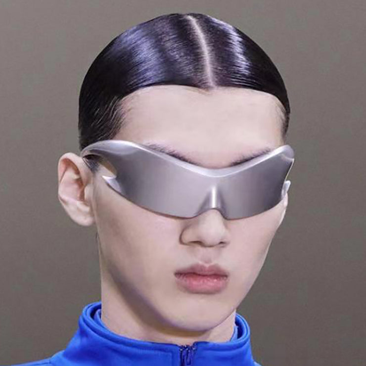 Y2K Futuristic Sunglasses, Cyberpunk Goggles, Large One-piece Frame glasses, Siamese Butterfly Mask Sunglasses, Futuristic Punk Rock, Party Glasses, Rave 1 1   