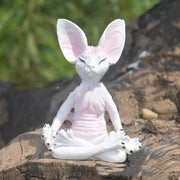 Frog Meditat, Meditation Zen Buddhist Gift, Frogs Lovers Gift, Desk Decoration 1 1 Meditating cat white  