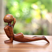 Mini Wooden Yoga Statue, Handcrafted Meditation Decor, Resin Yoga Figure Decor, Exquisite Wooden Yoga Poses for Mindful Home Decoration loveyourmom Love Your Mom 1 Style  