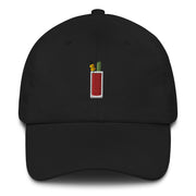 Bloody Mary embroidered Hat, on the Rocks Dad Hat, Bloody Mary lovers, mixology aficionados Gifts For Bartenders  Love Your Mom  Black  