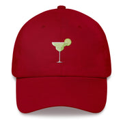 Margarita embroidered Hat, Hipster party festival tequila Dad Hat,Pool hat Gifts For Bartenders  Love Your Mom  Cranberry  