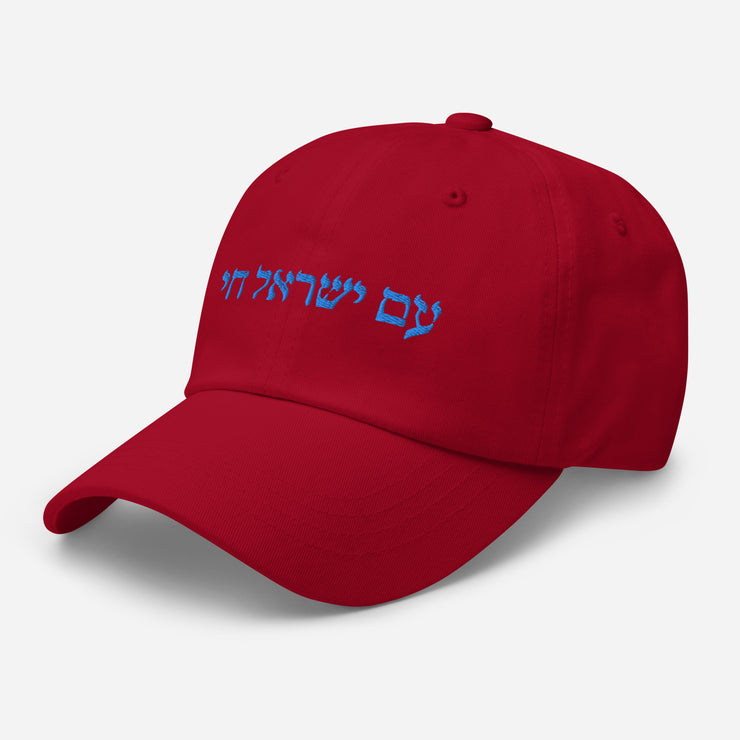 Am Yisrael Chai Unisex Dad hat, I Support Israel Cap Hat, Hebrew Quote, Jewish Pride, Jewish hat Gift, The people of Israel live  Love Your Mom   