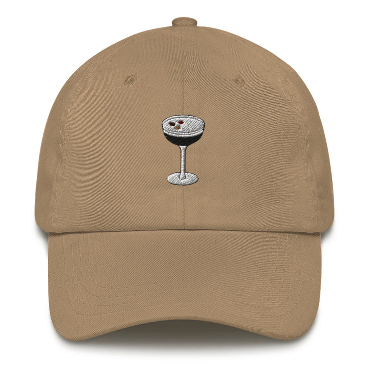 Espresso Martini Hat, Funny Embroidered Hipster Hat, Trendy Gift for Coffee Barista and Martini Lovers | Bachelorette Party Favor  Love Your Mom  Khaki  