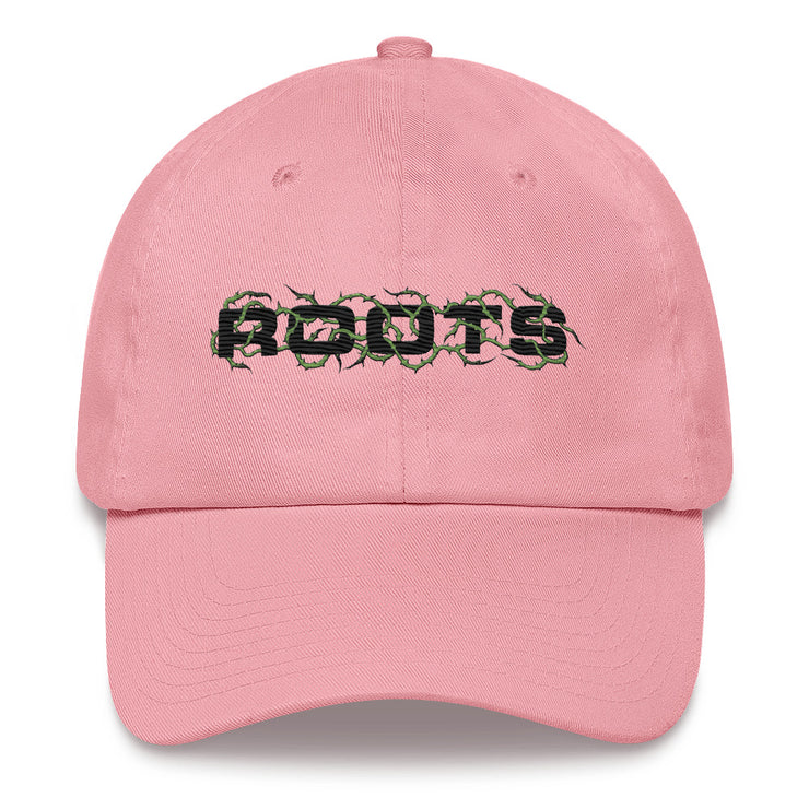 Roots Hat Embroidered  Love Your Mom  Pink  
