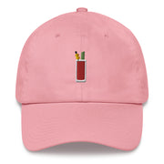 Bloody Mary embroidered Hat, on the Rocks Dad Hat, Bloody Mary lovers, mixology aficionados Gifts For Bartenders  Love Your Mom  Pink  