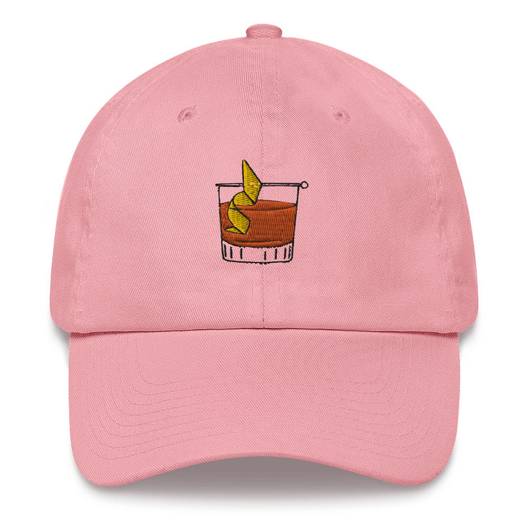 Old fashioned embroidered Hat, on the Rocks Dad Hat , Gift for Scotch, Whisky, Bourbon lovers, Gifts For Bartenders  Love Your Mom Pink  