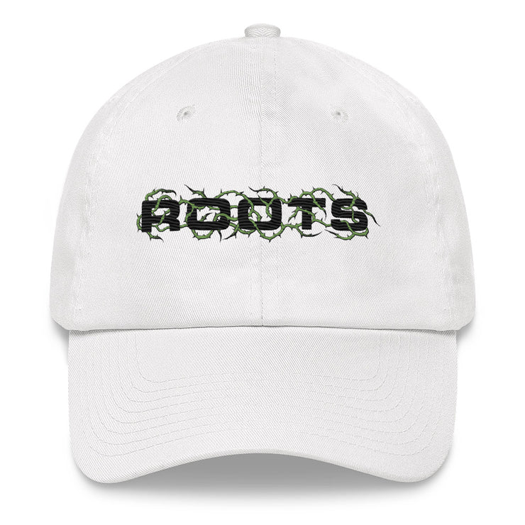 Roots Hat Embroidered  Love Your Mom  White  