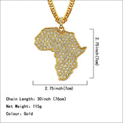 Vintage Africa map Pendant Necklaces , Hip Hop Trap Streetwear 1 1   