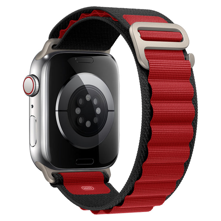 Apple Watch Metal Band, Black, Pink, Red, Green IWatch Band Nylon Strap gift 1 1 Black red 40to41 