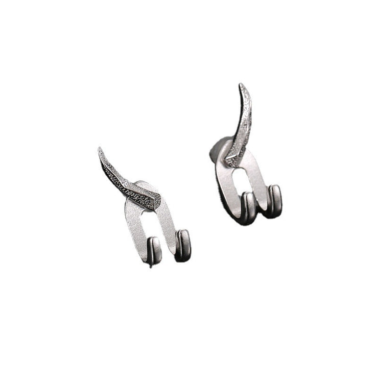 Mens Earrings - Silver Stud Earrings, Men, Minimalist Male Earring, Sterling Silver, Mens Stud Earrings, Studs for Men, tick v hoop earrings 1 1   