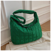 Paris Puffer Bag Quilted Tote Bag, Hobo Shoulder Bag Padded Crossbody Bubble Bag Soft Purse Puffy Tote HandBag loveyourmom Love Your Mom Green  