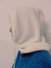 Winter Balaclava Scarf Neck Hat, Premium Woolen Knitted Hat Women. 1 Love Your Mom Snow White  