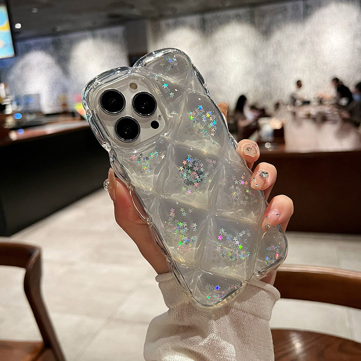 Diamond Sparkling Shiny Star Glitter iPhone Case ~ 3D Glitter Love Heart Case for iPhone 14 13 12 11Pro XS Max ~ 3D Ice Cubes Soft Phone Case 1 1   