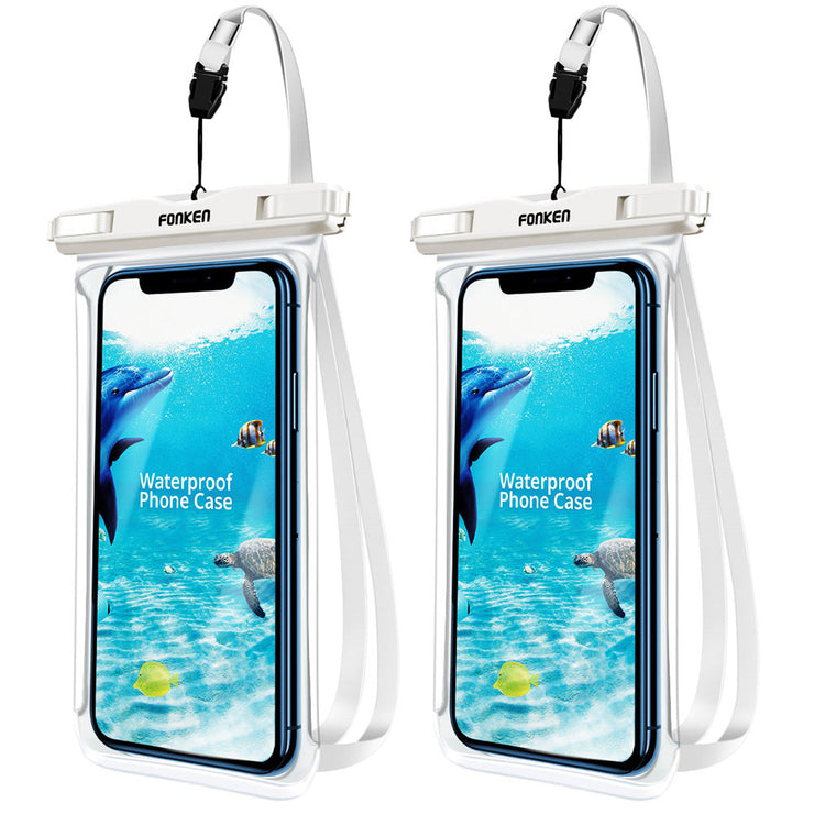 Waterproof Phone Pouch Protective Cover, IPX8 Universal Waterproof Phone Case, Bag for Swimming, Adjustable Lanyard Underwater Phone Dry Bag. Phone Case 1 2pcsWhite Huawei mate 10 