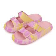 Two Buckle Foam Pillow Cloud Slides Unisex Non-Slip Comfy Soft Pillow Slippers,Thick-soled Eva Sandals And Slippers loveyourmom Love Your Mom Pastel 35to36 