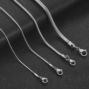 Stainless Steel Round Snake Bone Titanium Steel Jewelry With Simple And Versatile Chain Matching 1 1   