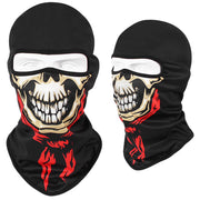 Cool Skii Mask, Balaclava Breathable Skull Print Bandana for Dust Protection & UV Protection 1 1 Red scarf skull  