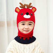 Children kids Cartoon Balaclava Doitbest 2 to 6 Boy girl Warm Beanie Protect neck  Animal Windproof Winter Child knit hat. 1 Love Your Mom Giraffe Red 48to55cm