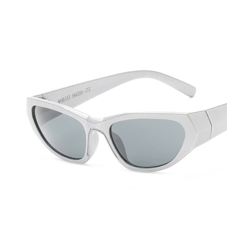 Street Millennium Spicy Girl Sunglasses 1 1 Silver frame grey slice  