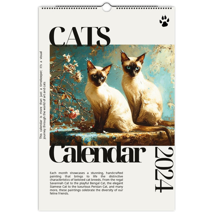 The Art Cat Calendar, Fine Art Acrylic Oil Cats Paint Calendar, Cute Cats Owner Lovers Gift, Fine Art Lovers Gift Print Material Love Your Mom  Ledger (11″x16.5″)  