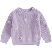 Autumn And Winter Handmade Embroidery Bottoming Long Sleeve Little Flower Sweater 1 Love Your Mom   