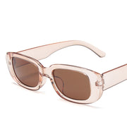 Translucent Thick Frame Sunglasses with Colorful Lenses 1 Love Your Mom Champagne tea frame Style One 