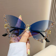 Butterfly Sunglasses, Encrusted Rim Sunglasses 1 1 Ice Blue  