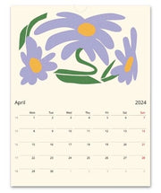 2024 Bloom Flowers Wall Calendar, Abstract Matisse Floral Botanic 12 Month Hanging Calendar, Planner Gift for Christmas Print Material Love Your Mom    